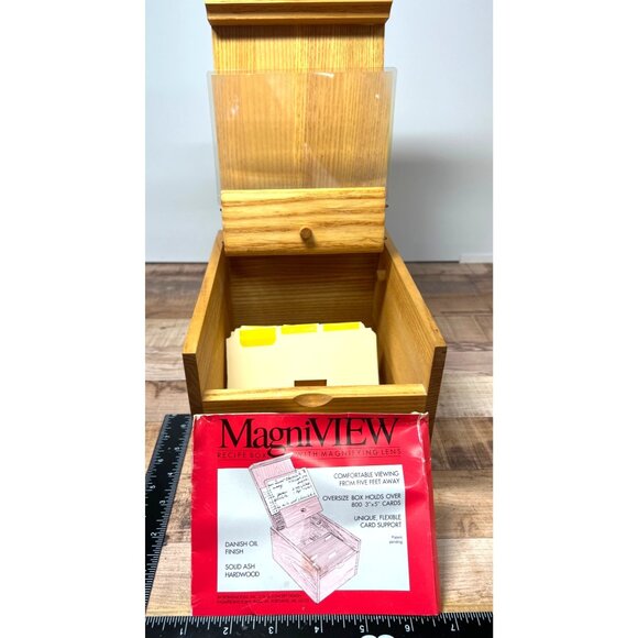 RARE Vintage MagniView Recipe Box with Magnifying Lens - Picture 2 of 6